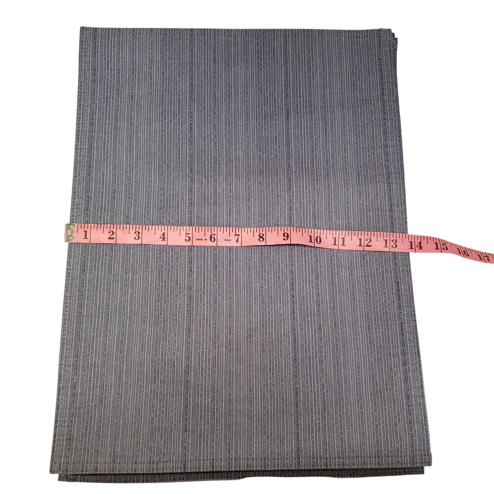 Slate Blue Woven Placemats Stain and Water Resistant Reversible 18" x 14" - Picture 5 of 6